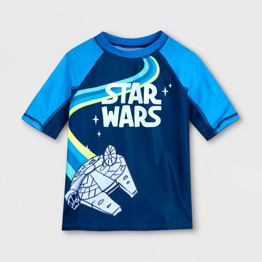 Disney Star Wars Boy's Rash Guard Swimsuit Top